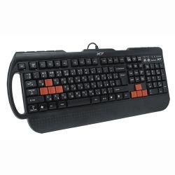 Keyboard A4Tech G700 (черный), PS/2, провод. игровая многофункц. кл-ра