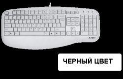 Keyboard A4Tech KL(S)-30-2, PS/2 (чёрная) Slim, провод. кл-ра, влагозащищенная
